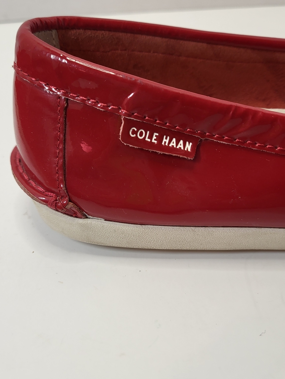 Cole Haan Pinch Maine Classic Red Patent Leather Penny Loafers Size 9.5 - Picture 10 of 15